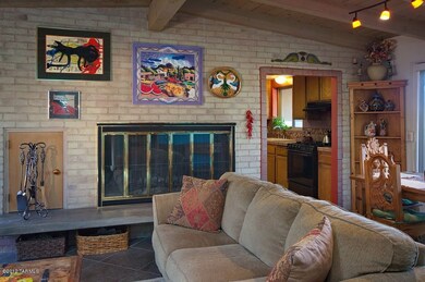 Living Room Fireplace w/raised hearth