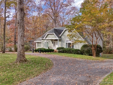 Circular driveway on expansive lot