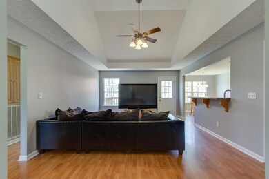 The Family Room has an Elegant Cathedral Ceiling