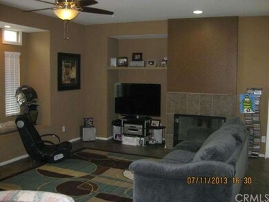 Family room with fireplace