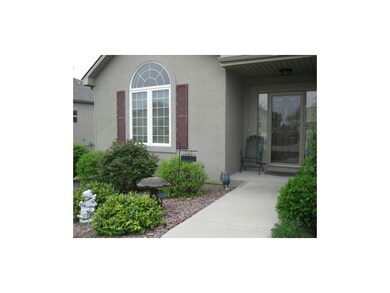 A closer view of entry with no steps to front door