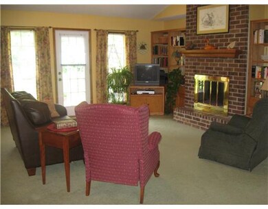 Living Room. Spacious living room with cathedral c