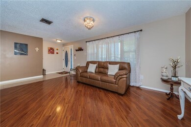 Living Room with laminate flooring