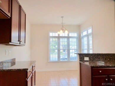 Beautiful tile floor and cherry color wooden cabin