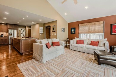 Family room open to kitchen