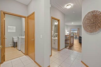 Tiled Spacious entry way with coat closet
