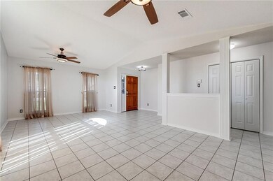 Formal living and dinning areas with view of front