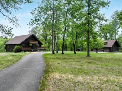 House and 3 car garage in a private, beautiful setting