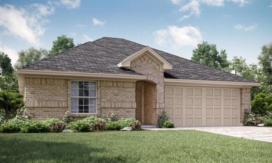 Ranch-style house with a front yard