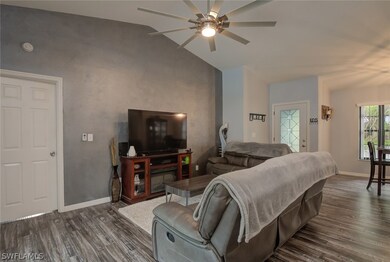 Leaded glass door and wood design laminate floorin
