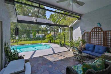 Lanai under roof. Slate tile