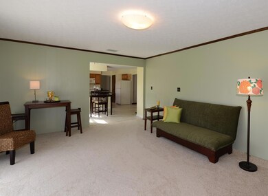 Family room opens into the kitchen