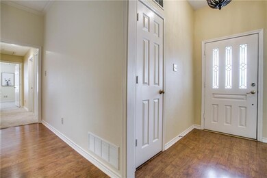 Impressive private entry way with beautiful wood l