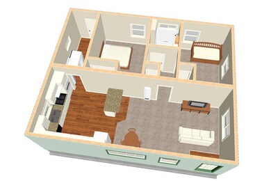 3D Floorplan Front View