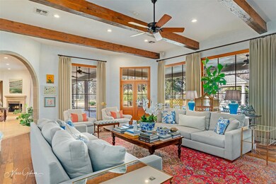 Living room with hardwood / wood-style flooring, c