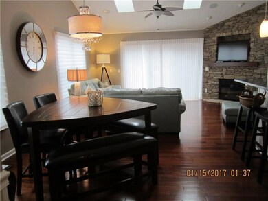Dining area looking into living room.  O