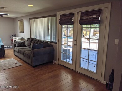 French doors to yard and pool