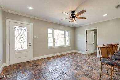 Great Room with Brick Floors