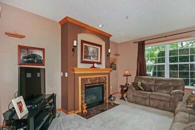 Cozy fireplace.