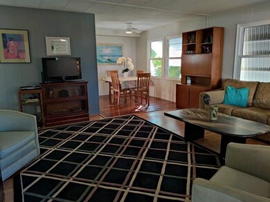 Spacious living room with combined dining