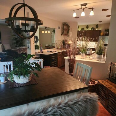Dining room looking into kitchen