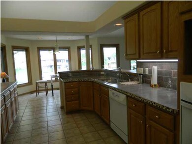 Kitchen has 17x26 porcelain tile counter tops!