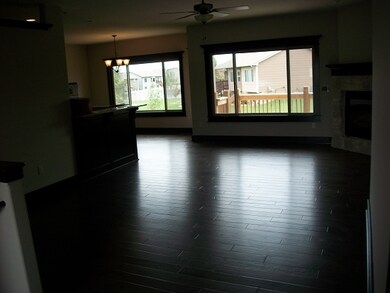 Looking in from front door.