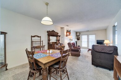 Dining adjoins living area