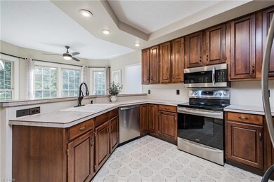 Kitchen open to breakfast nook.