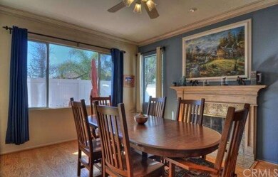 Dining Room features stunning marble fireplace, cu