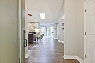 Entrance into the huge great room from the carport