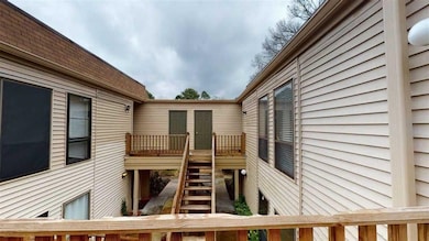 Deck featuring stairs