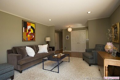 The floor plan flows easily from the living areas