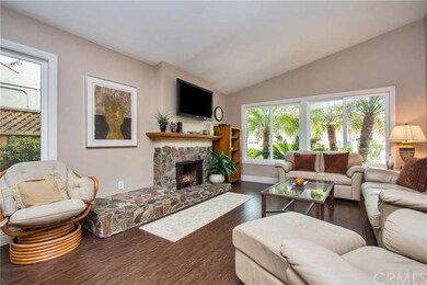 Beautiful vaulted ceiling and stone fireplace. 