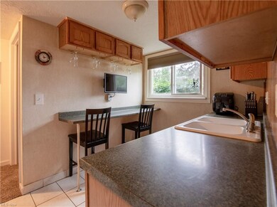 Additional seating and storage in the kitchen.