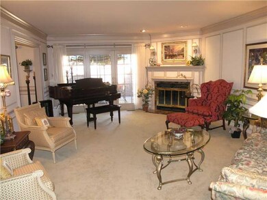 Living Room. A handsome marble fireplace highlight