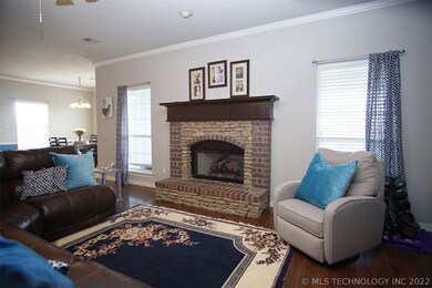 Spacious Family room is open to the Kitchen and Br