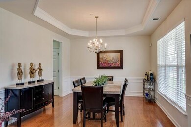 The large dining room is perfect for gatherings with family and friend.