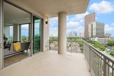 Private balcony opens to living room.