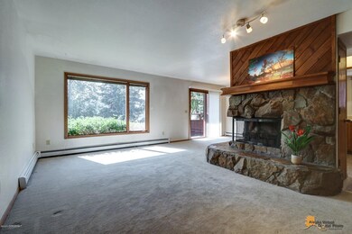 Rock Fossil Fireplace