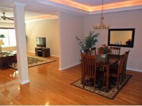 great room open to dining