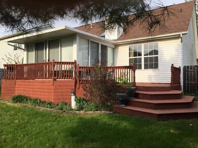 Back yard, deck view