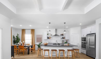 Great room overlooking kitchen
