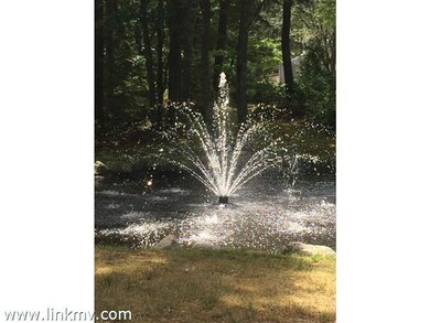 Pond with fountain upon entry