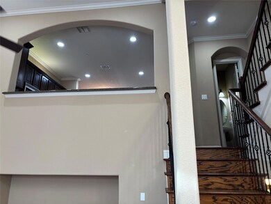 looking up toward the kitchen