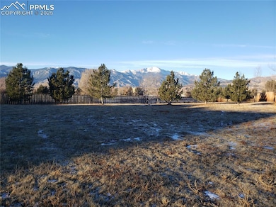 Common space behind the lot with Pikes Peak in the background