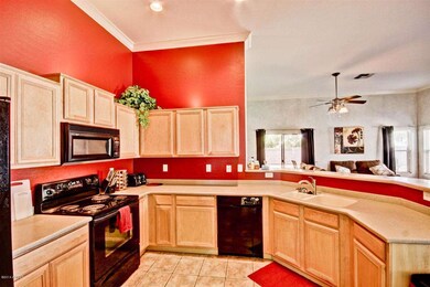 Kitchen opens to great room