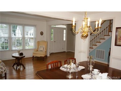 View from the dining room into the living area.