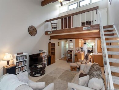 Looking up to the loft.  Use as guest quarters or home office or......whatever you want.