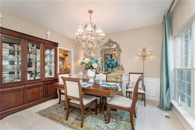 Gorgeous wainscoting the formal dining room